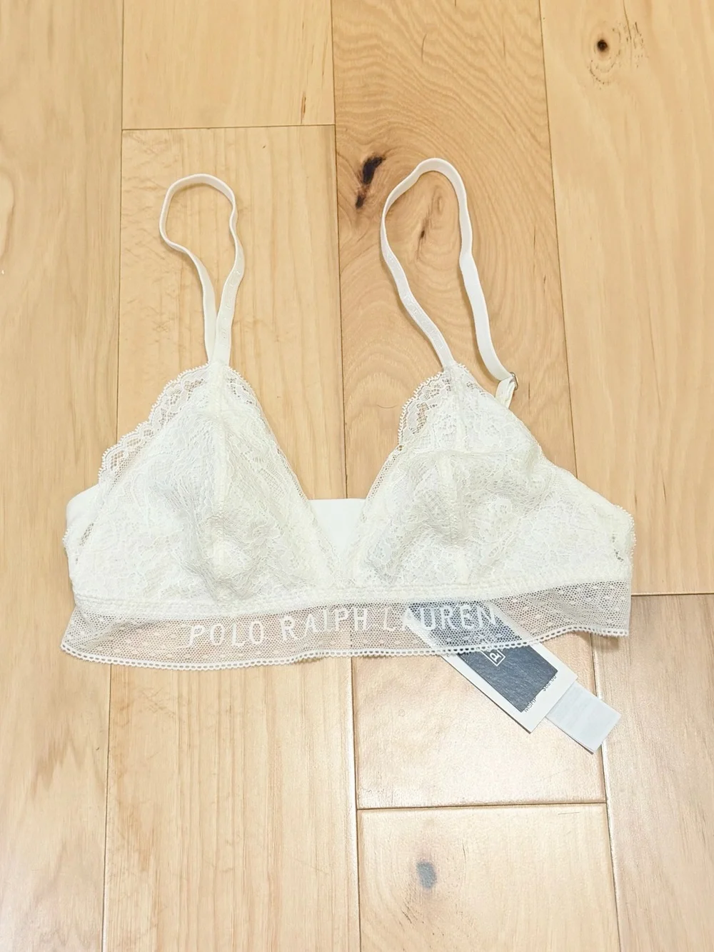 NWT Polo Ralph Lauren Women’s Triangle Lace Unlined Bralette
